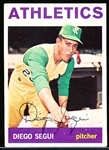 Autographed 1964 Topps Bsbl. #508 Diego Segui, A’s