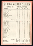 Autographed 1969 Topps Bsbl. #167 World Series Game #6- Signed by Jim Northrup
