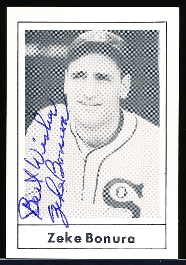 Autographed & Inscribed 1978 Grand Slam Baseball #12 Zeke Bonura, White Sox