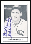 Autographed & Inscribed 1978 Grand Slam Baseball #12 Zeke Bonura, White Sox