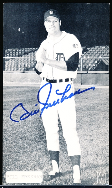 Autographed 1970’s J. D. McCarthy Detroit Tigers B/W Bsbl. Postcard- Bill Freehan