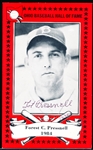 Autographed 1984 Ohio Baseball Hall of Fame #70 Tot Pressnell