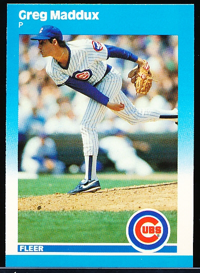 1987 Fleer Update Glossy #U-68 Greg Maddux RC, Cubs