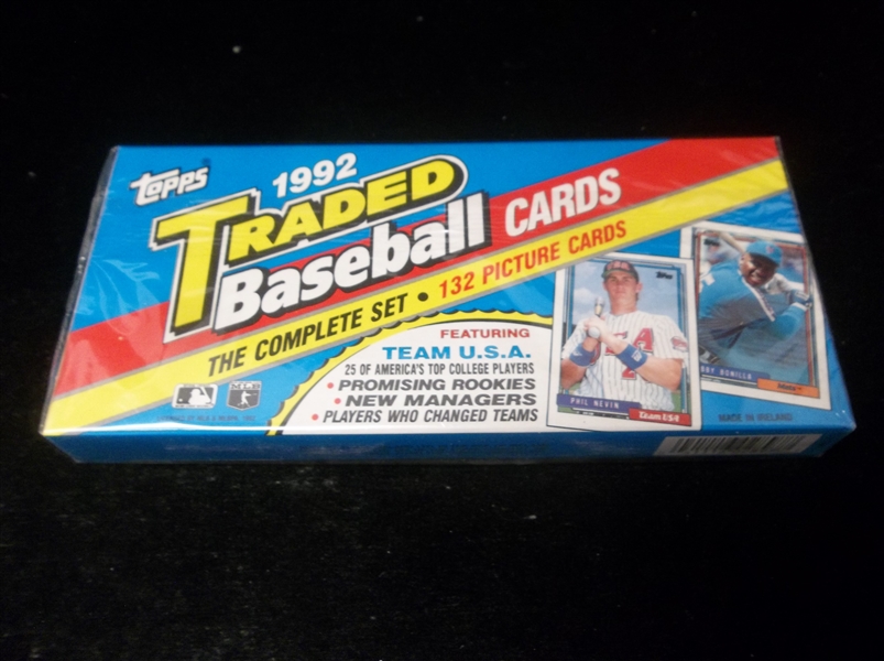 1992 Topps Traded Bsbl.- 1 Retail Factory Set of 132 Cards