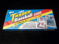 1992 Topps Traded Bsbl.- 1 Retail Factory Set of 132 Cards