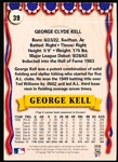 Autographed 1993 Ted Williams Bsbl. #39 George Kell, Tigers
