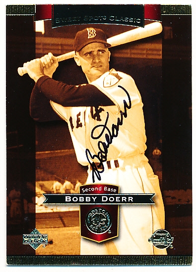 Autographed 2003 Sweet Spot Classic Bsbl. #8 Bobby Doerr, Red Sox