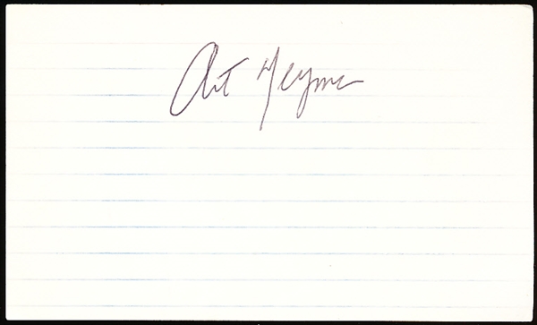 Autographed Art Heyman NCAA/NBA Index Card