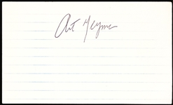 Autographed Art Heyman NCAA/NBA Index Card