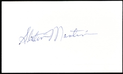 Autographed Slater Martin NBA Index Card