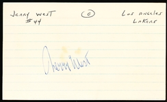 Autographed Vintage Jerry West NBA Index Card