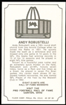 1975 Fleer Immortal Roll Ftbl. #40 Andy Robustelli, Giants