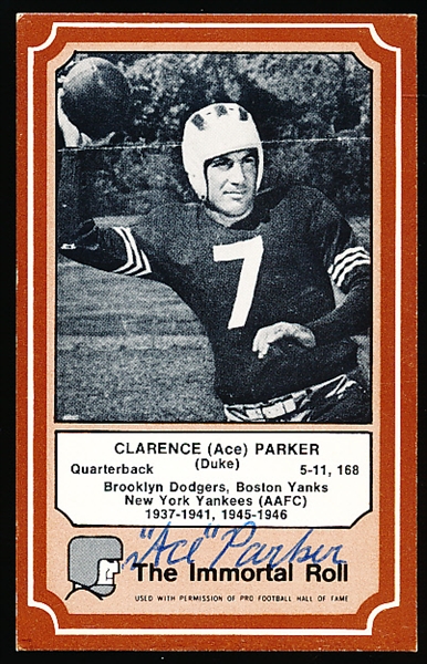 1975 Fleer Immortal Roll Ftbl. #68 Ace Parker, Dodgers