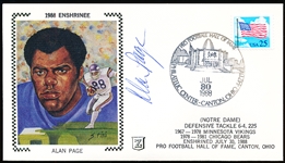 Autographed July 30 1988 Z-Cachet Pro Football Hall of Fame Induction Envelope- Alan Page