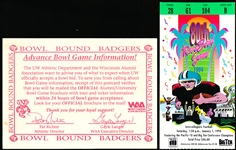 January 1, 1994 Rose Bowl NCAA Ticket Stub- Wisconsin vs. UCLA