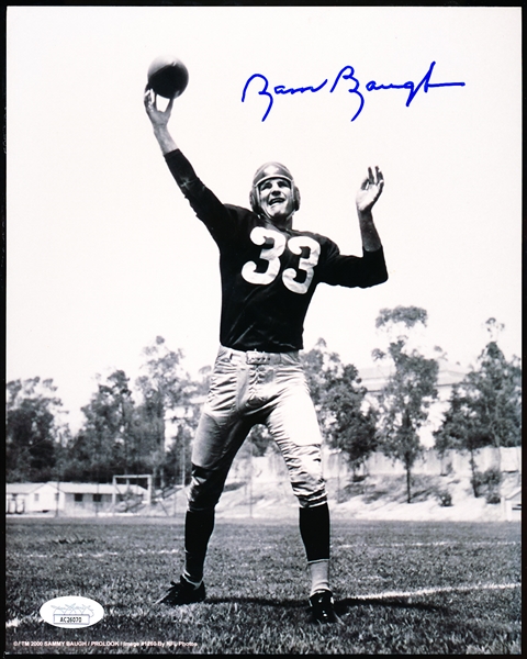 Autographed Sammy Baugh Washington Redskins NFL B/W 8” x 10” Photo- JSA Certified