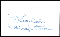 Autographed & Inscribed NFL Index Card- Lynn Chandnois, Steelers