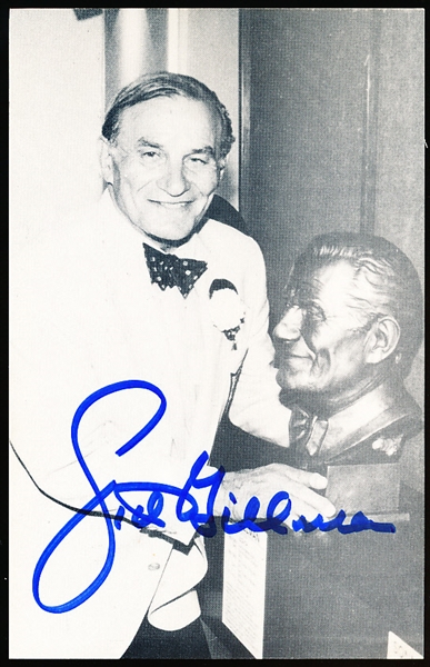 Autographed Pro Football Hall of Fame Issued B/W Postcard- Sid Gillman