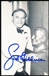 Autographed Pro Football Hall of Fame Issued B/W Postcard- Sid Gillman