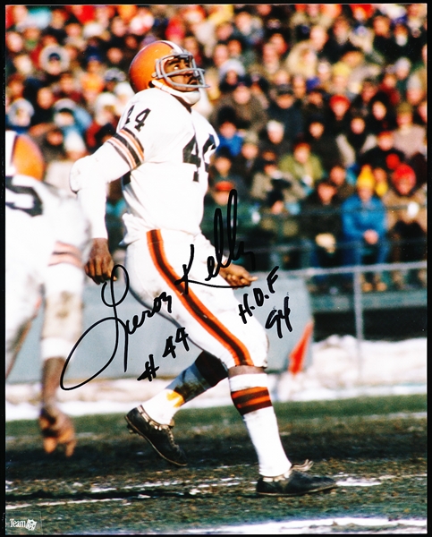 Autographed & Inscribed Leroy Kelly Cleveland Browns NFL Color 8” x 10” Photo