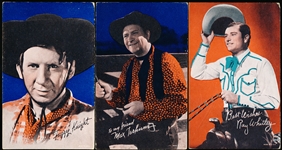 1940’s Exhibit “Colorized Western Actors” Non-Sports- 3 Diff.