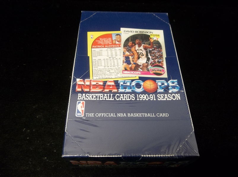 1990-91 Hoops Basketball- One Unopened Low Series Wax Box