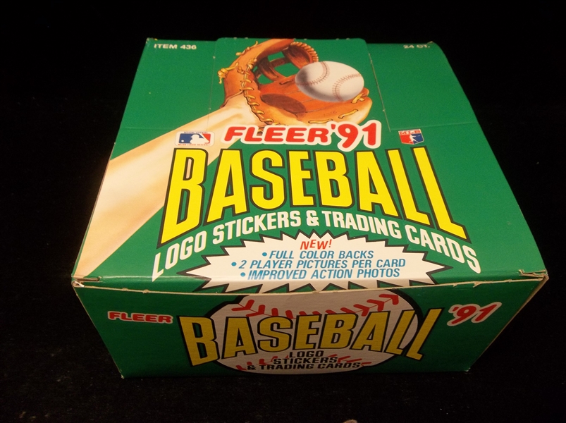 1991 Fleer Baseball- One Unopened Jumbo Pack Box
