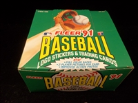 1991 Fleer Baseball- One Unopened Jumbo Pack Box