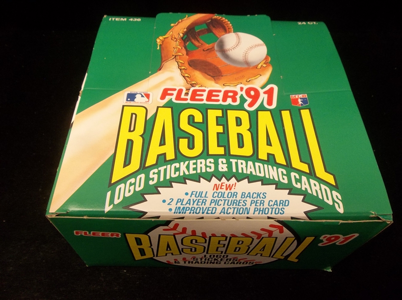 1991 Fleer Baseball- One Unopened Jumbo Pack Box