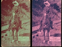 1920’s Tom Mix Postcard-Backed Color Tinted Exhibit/Arcade Cards- 5 Diff.