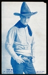 1920’s Exhibit Supply Co. Tom Mix in “Running Wild” Tough Blue Tint Puzzle Back Arcade Card