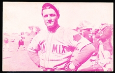 1920’s Exhibit Supply Co. (W414) Pink Tint Postcard Backed “Tom Mix Plays Baseball on His Own Team”