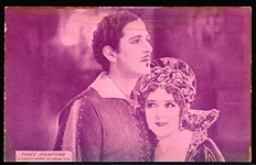 1924 “Mary Pickford in Dorothy Verdon of Haddon Hall” Postcard-Backed Pink Tint Exhibit Card