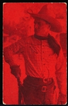 1924 Exhibit Supply Co. (Chicago) Red Tint Coupon Corner Ad Back Tom Mix in “Teeth” Arcade/Exhibit Card