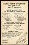 1924 Exhibit Supply Co. (Chicago) Red Tint Coupon Corner Ad Back Tom Mix in “Teeth” Arcade/Exhibit Card