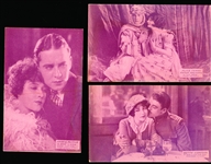 1924 & ’25 Pink Toned Silent Movie Postcard-Backed Exhibit Cards- 7 Asst