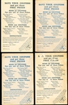 1929 Exhibit Supply Co. Tom Mix Rope Framed (W404-1) Ad (Prize)-Backed Exhibit Cards- 4 Diff.