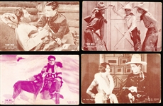 1920’s-30’s Exhibit Supply Co. Tom Mix Movie Accredited Blank-Backed Arcade/ Exhibit Cards- 8 Diff.