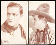 1930’s Exhibit Supply Co. (Chicago) Tom Mix Blank-Backed Exhibit Cards- 2 Diff.