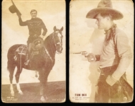 1930’s Exhibit Supply Co. (Chicago) Tom Mix Blank-Backed Exhibit Cards- 5 Diff.
