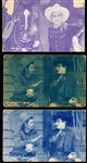 1930’s-‘40’s Exhibit Supply Co. (Chicago) Tom Mix Blank-Backed Color Tinted Exhibit Cards- 5 Diff.