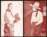 1930’s-‘40’s Exhibit Supply Co. (Chicago) Tom Mix Blank-Backed Exhibit Cards- 5 Diff.