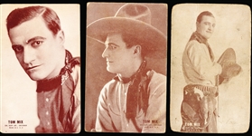1930’s-‘40’s Exhibit Supply Co. (Chicago) Tom Mix Blank-Backed Exhibit Cards- 6 Diff.