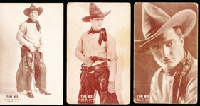 1930’s-‘40’s Exhibit Supply Co. (Chicago) Tom Mix Blank-Backed Exhibit Cards- 6 Diff.