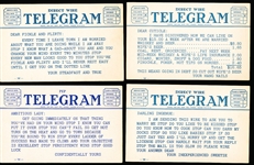 1941 Exhibit Supply Co. (Chicago)- “Direct Wire Telegram” Complete Blank-Backed Set of 32 Women Exhibits