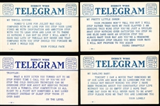1941 Exhibit Supply Co. (Chicago)- “Direct Wire Telegram” Women Blank-Backed Exhibits- 21 Asst.
