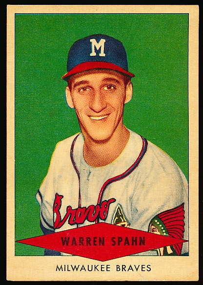 1954 Red Heart Bb- Warren Spahn, Braves