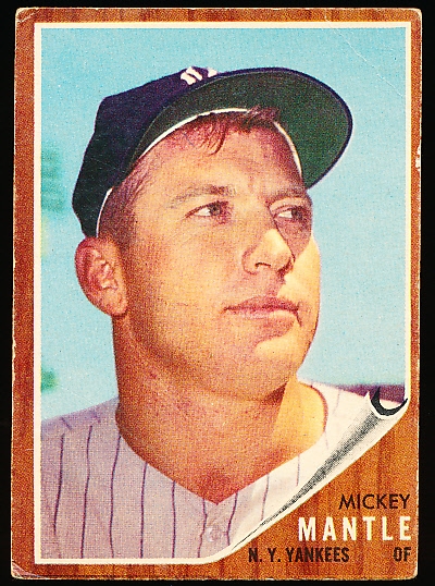 1962 Topps Baseball- #200 Mickey Mantle, Yankees