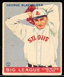 1933 Goudey Bb- #16 George Blaeholder, St. Louis Browns