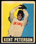 1948/49 Leaf Baseball- #42 Kent Peterson, Reds- Black hat version